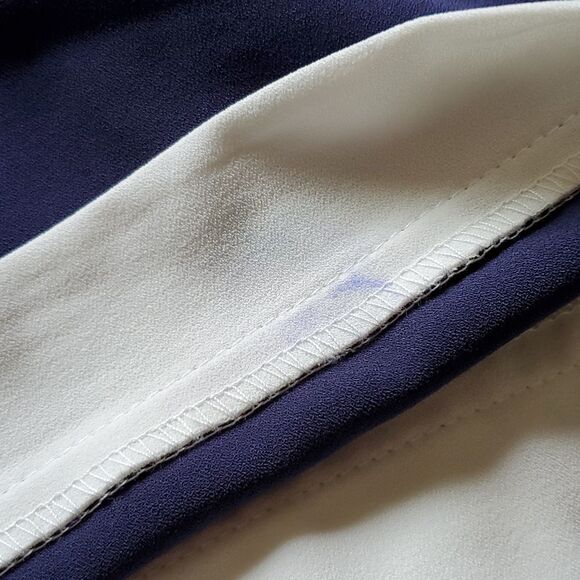 🔺️Dalia Cream & Blue Dressy Shorts Size 10 - Picture 6 of 8